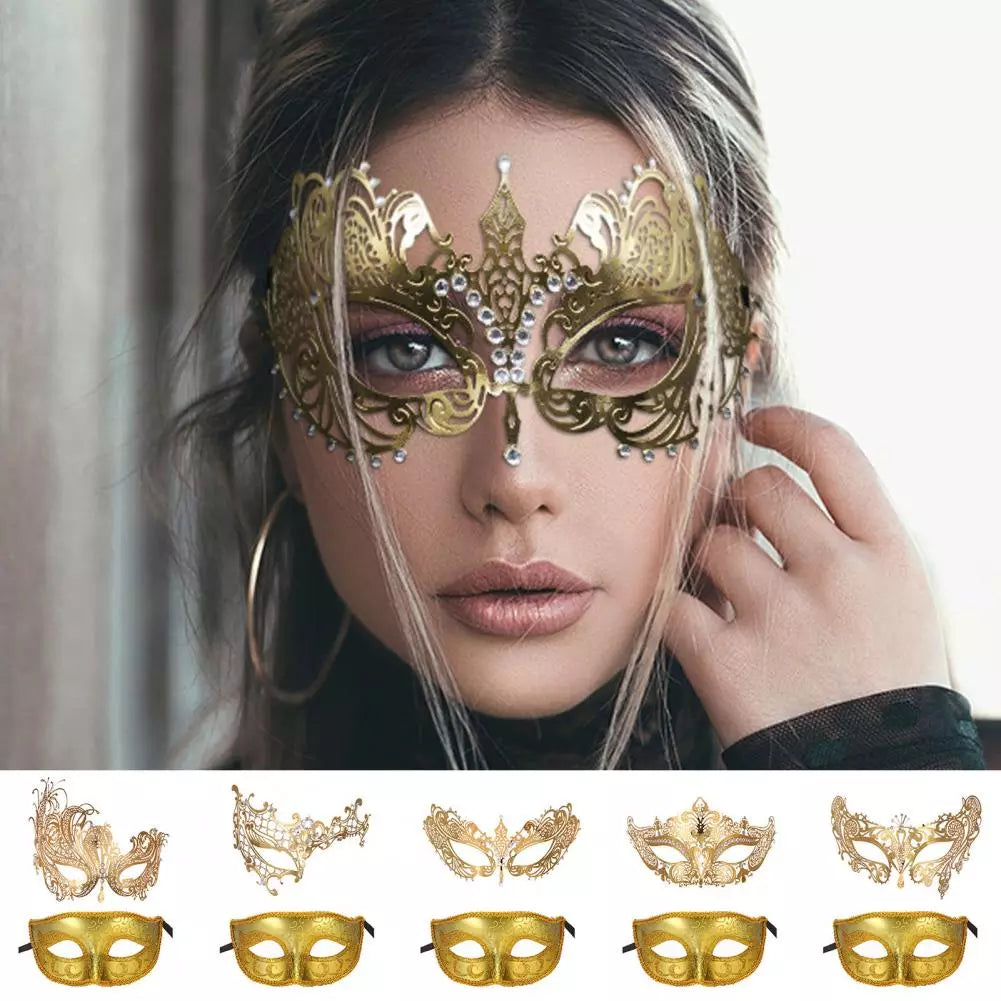 Women Men Masquerade Face Cover Set Sexy Fox Eye Masks Party Fancy Dre 0220