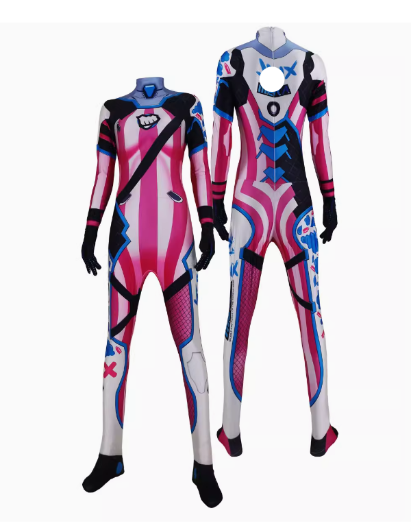 Women's Jinxnx and D VA mix and match adult and children's jumpsuit Halloween hero cosplay set