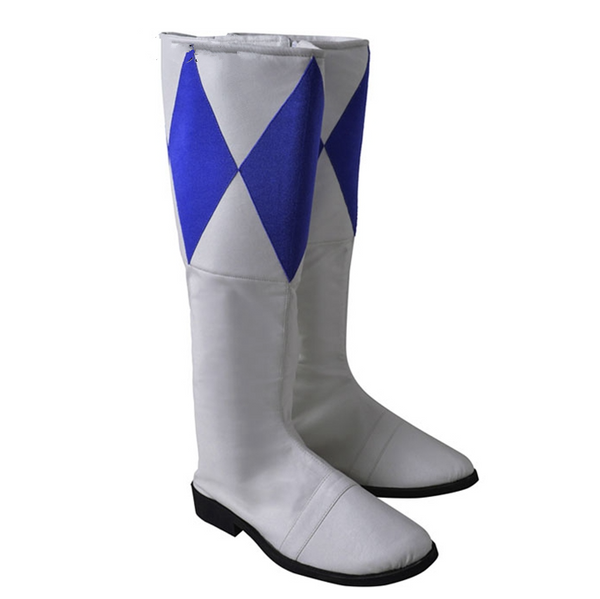 Halloween Superhero Rangerss Uniform Cosplay Blue Tricerara Soldier Boots