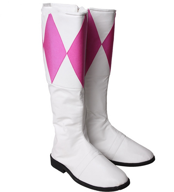 Halloween weibliche Ranger Cosplay rosa Ptera Soldat Kostüm Stiefel 