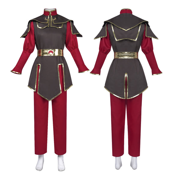 Avatar Dark Brown Azula Cosplay Costumes for Women Halloween Performance Uniform Clothing