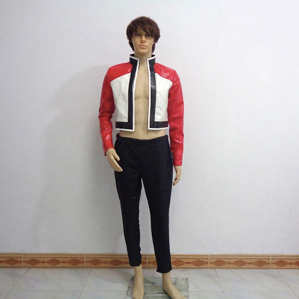 KOF Rock Howard Faux Leather Cosplay Costume Halloween Uniform Outfit Customize Any Size