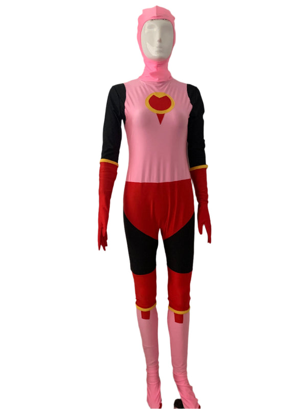 Lycra Spandex Girl Roll.EXE Zentai Megaman EXE Cosplay Kostüm für Halloween und Cosplay Ganzkörperanzug