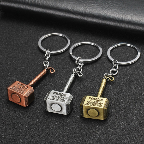 Film Mjolnir Thor Hammer Metall Schlüsselanhänger Superheld Cosplay Unisex Auto Schlüsselanhänger Schlüsselanhänger Kostüme Requisiten Schmuck Zubehör