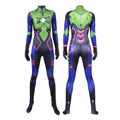 Nano Cola D.Va Skin Cosplay Kostüm 3D Druck Spiel DVA Zentai Anzug Erwachsene Kinder