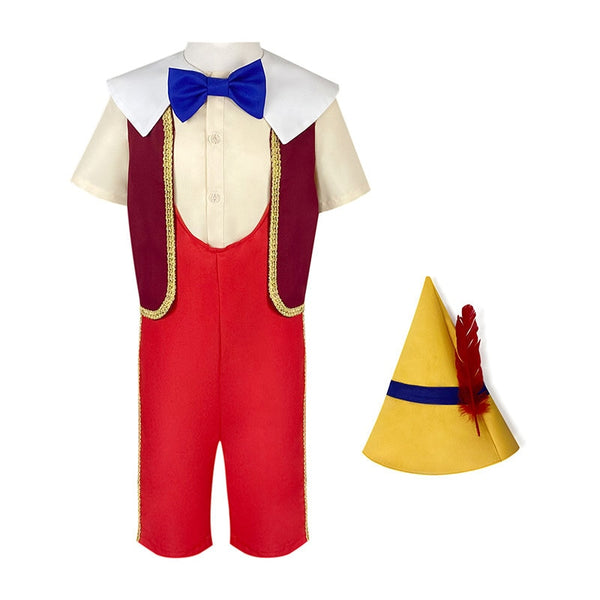 Children Pinocchio Cosplay Costume Top Pants Halloween Boys Clothes Carnival Halloween Kids Costume