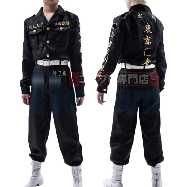 Tokyo City Manjing Gangang Cosplay Anime Costume Embroidery Style Captain Long Sleeves Uniform 3PCS Sets