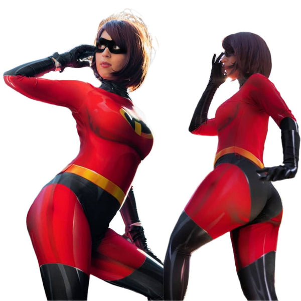 Elasting girls Cosplay Costume Adults Kids Violets Helened Dashes Bobs Parrs Superhero Bodysuit Zentai Suits Halloween Jumpsuit