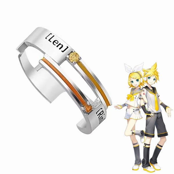 Game Rin Len Cosplay Ring Prop Jewelry Unisex Adjustable Accessories Sister Brother Rings Gift