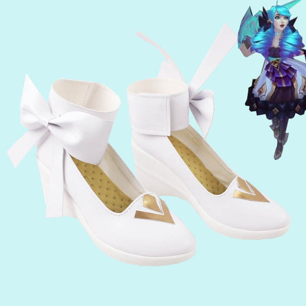 Hot New Game Anime LOLs Gwenen White High Heel Cosplay Women Shoes Boots Props  Halloween Party Accessories Customization