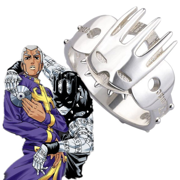 Anime JoJo's Bizarre Adventure Enrico Pucci Ringe Cosplay Stone Ocean Unisex Verstellbarer Ring Schmuck Requisiten Zubehör Geschenk