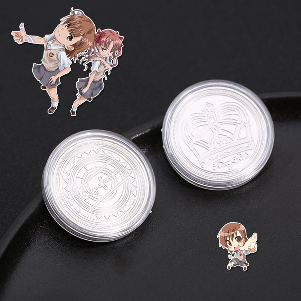 Anime A Certain Scientific Railgun Misaka Mikoto Gold Coin Replica Cosplay Prop Accessories Gifts