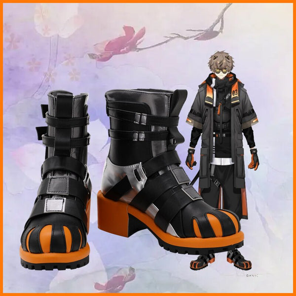 VTuber Hololive Alban Knox Cosplay PU Stiefel Schuhe Halloween Cosplay Prop nach Maß