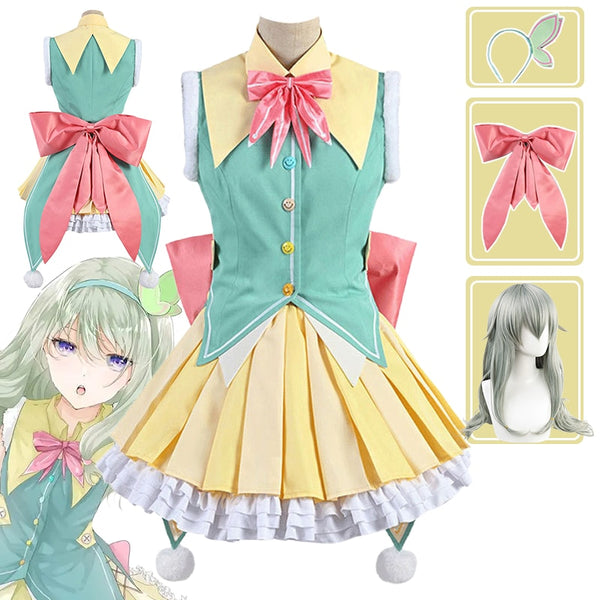 Kusanagigi Nenene Cosplay Costume Anime Projects Sekaiai New Colorful Stage Wonderlands Girls Showtime Princess Dress Wig Halloween Clothing