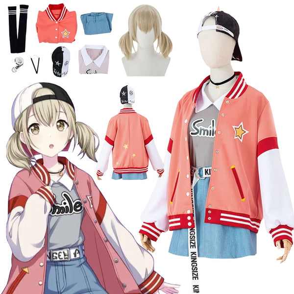 Anime Azusawa Kohane Cosplay Kostüm Projekt Sekai Bunte Bühne Feat Vivid BAD SQUAD Khn Mantel Perücke Hut Uniform für Frauen 