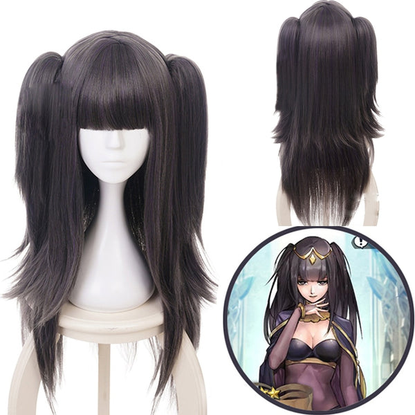 Fire E Emblemem Three a Houses Costume Tharjaja Cosplay Wig Lolita Synthetic Hair Girls Halloween Party Carnival Props Accessories