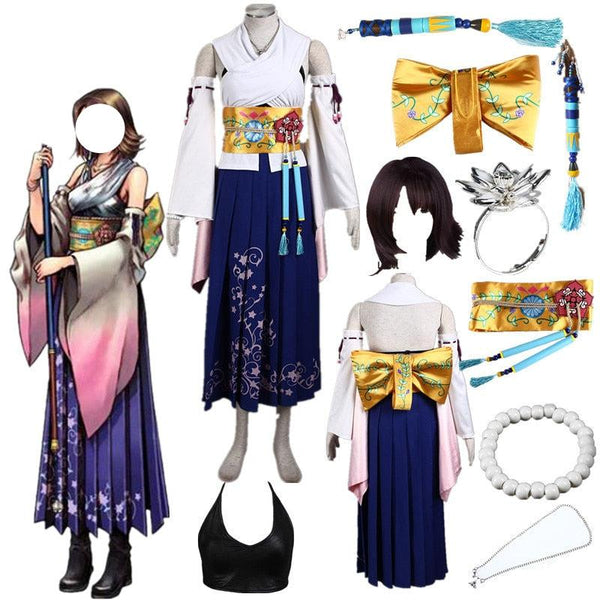 Game cosplay FinalF number ten Yunana call my dress Halloween Cosplay Costume Halloween