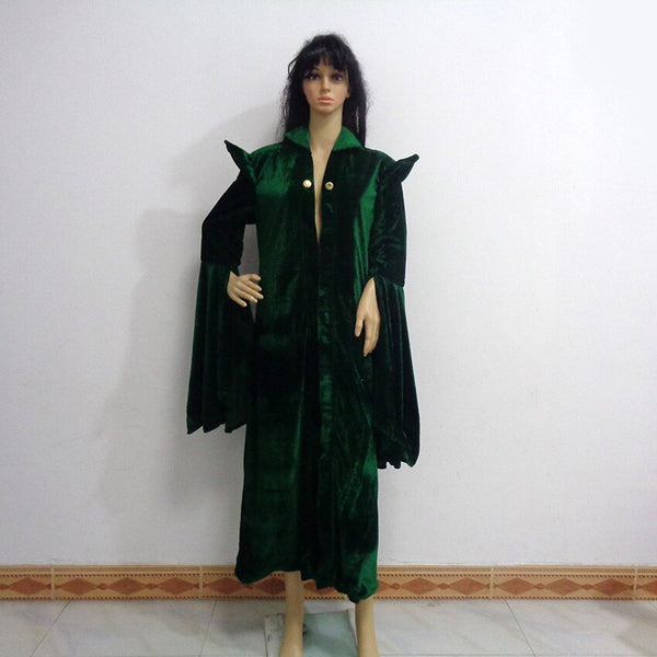 Professors Minervava McGonagallall Cosplay Costume Dress with Green Cape