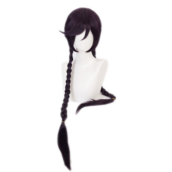 Danganronpapa Toukoko Fukawawa Tokoko Dark Purple Braids Wig Cosplay Costume Dangann Ronpaa Heat Resistant Hair Women Party Long Wigs