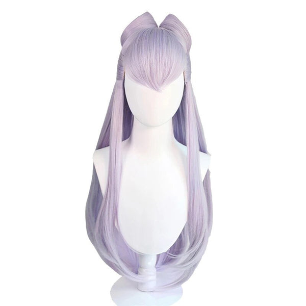 EvelynnN Cosplay Wigs Long Hairpiece With Buns Heat Resistant Synthetic Hair Game Role Play Wigs