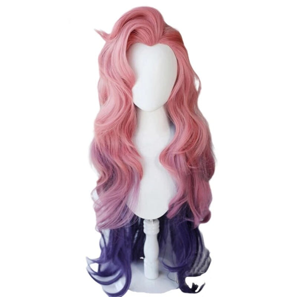 Game LoLs Seraphinene Cosplay Wig KDAs Cosplay Loose Wave Straight Pink Mixed Purple Wigs Heat Resistant Synthetic Hair Pelucas