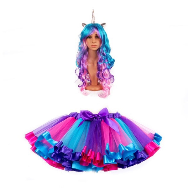 Carneval Party Skirt can add Kids Unicorn Headband Wing Animal Cosplay Children New Years Pony Costume for Girls