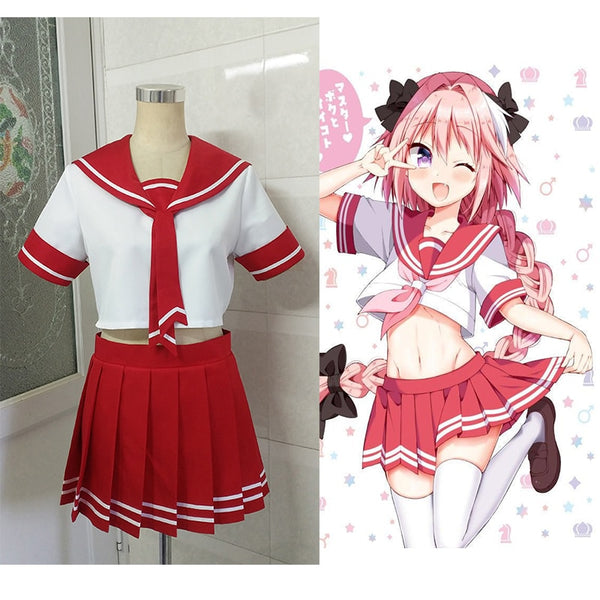 Anime Fates Apocryphaha Servantnt Astolfofo Cosplay Costumes Women Sexy Sailor Suit