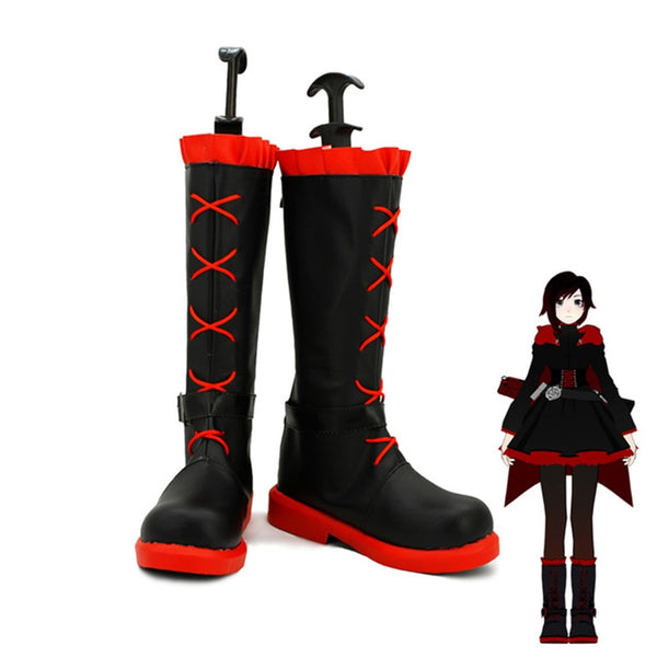 Rubyby a Rose Cosplay 3 Season Red Boots Anime Rubyy a Rose Cosplay Shoes Boot