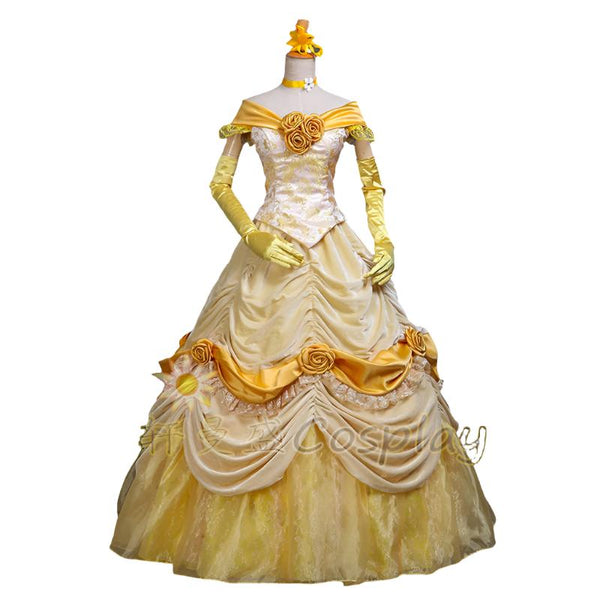 Princess Belles Luxury Cosplay Costume Dress For Women Halloween Costumes Custom Made