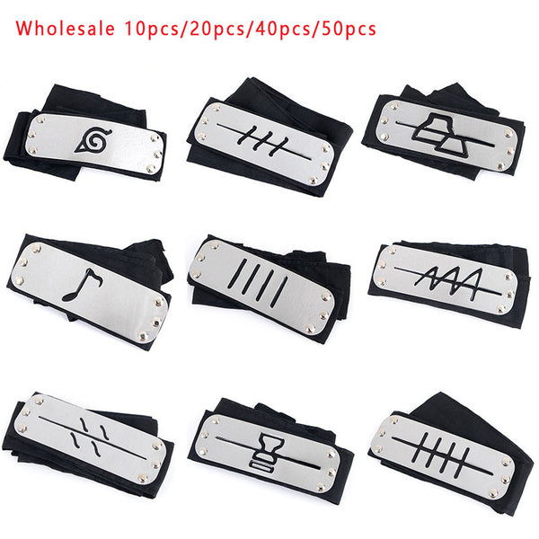 Wholesale Cosplay Accessories Rebellious headband Guard Anime Decoration Props Uchiha/Ninja Warrior Belt Flapper Headwear