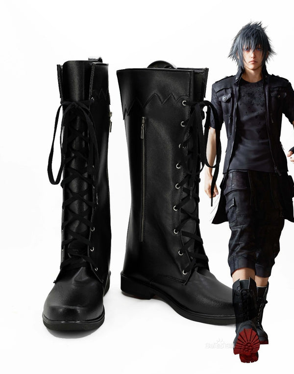 Finals XV Cosplay FF15s Noctisis Lucisis Caelumum Black Boots Anime Cosplay Shoes